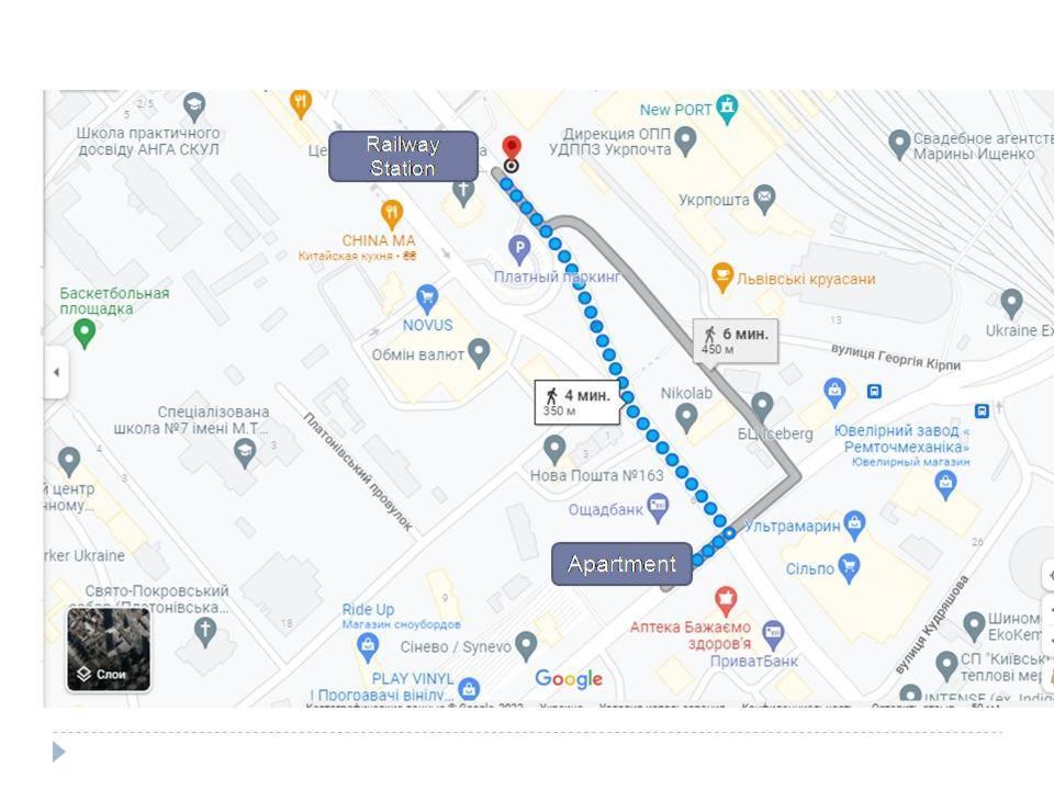 New Apartment Near Railway Station 1A เคียฟ ภายนอก รูปภาพ